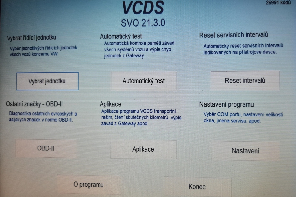 Diagnostika VCDS